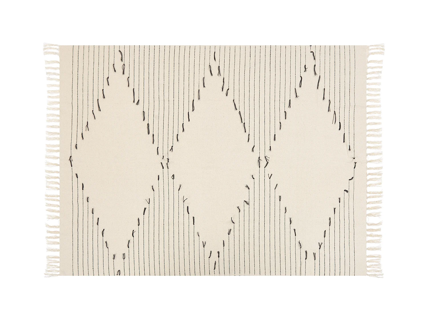 Plaid ULUYOL Katoen 130 x 170 cm Beige
