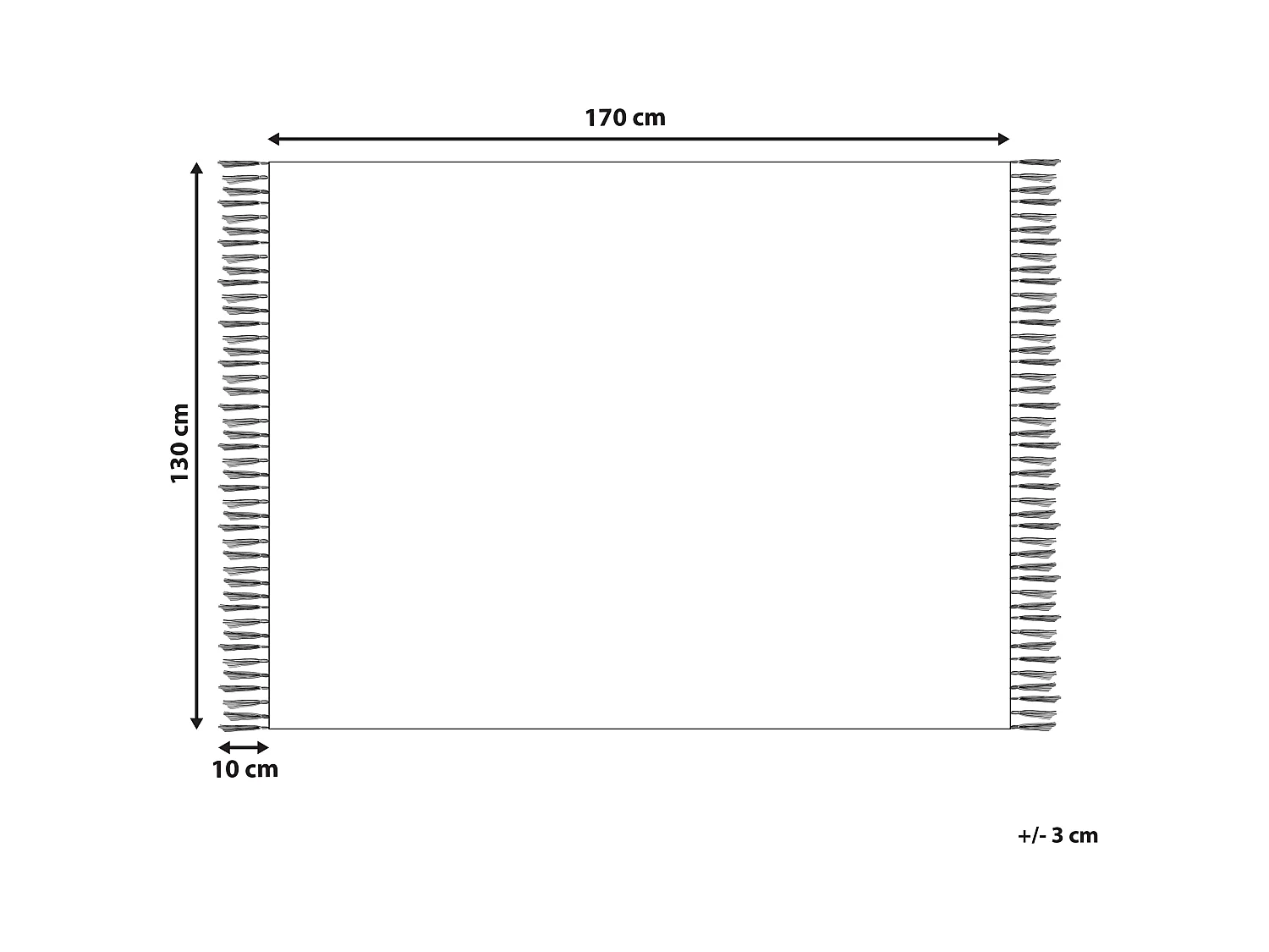 Plaid ULUYOL Katoen 130 x 170 cm Beige