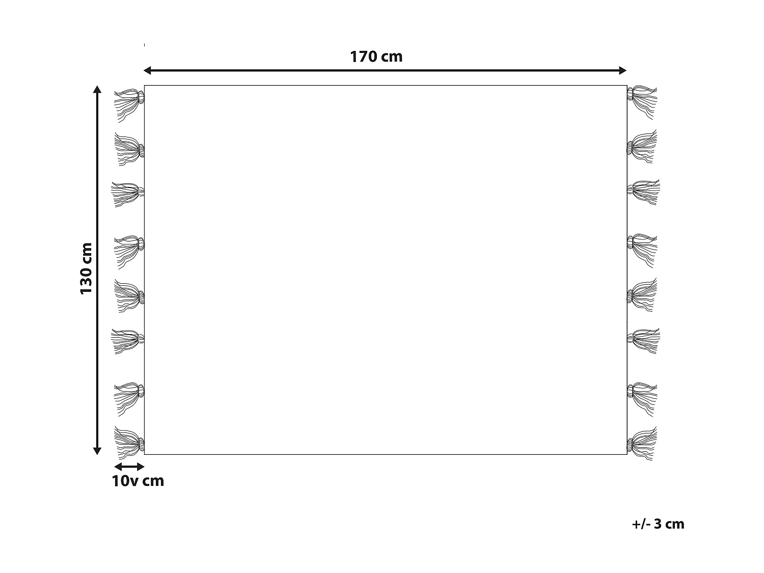 Koc CAYIR Bawełna 130 x 170 cm Beżowy