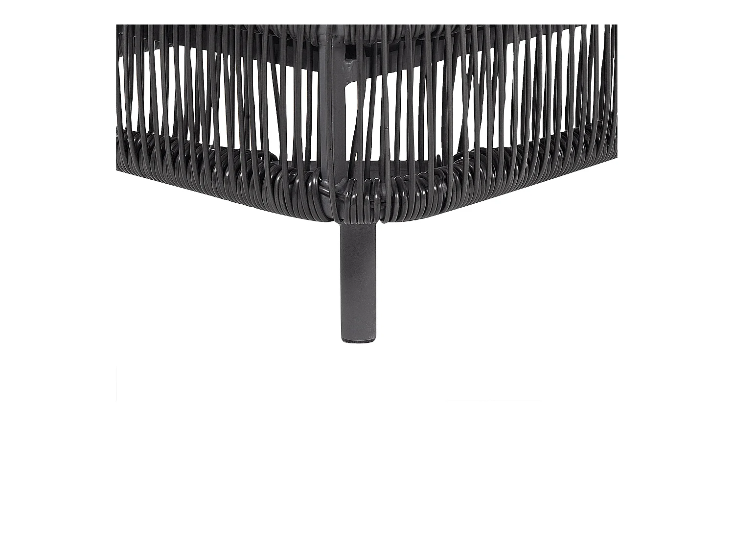 Leżak ogrodowy z poduszką OSINI Rozkładany Technorattan Szary