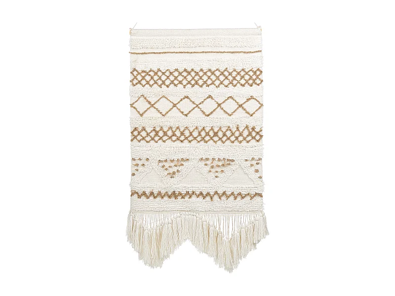 Suspension murale en tissu BAZDAN Coton 107 cm Beige