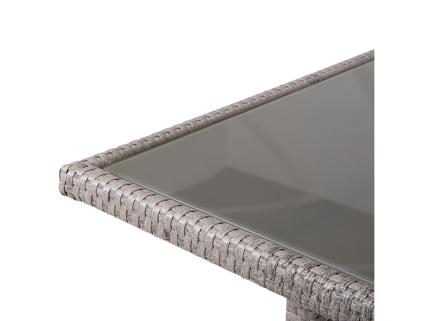 Mesa de jardín VITERBO 145 cm 80 cm Vidrio Gris claro