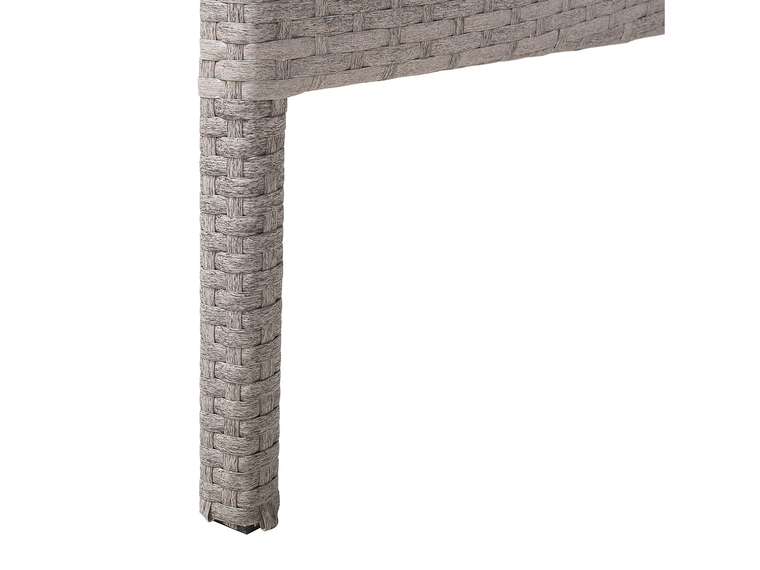 Mesa de jardín VITERBO 145 cm 80 cm Vidrio Gris claro