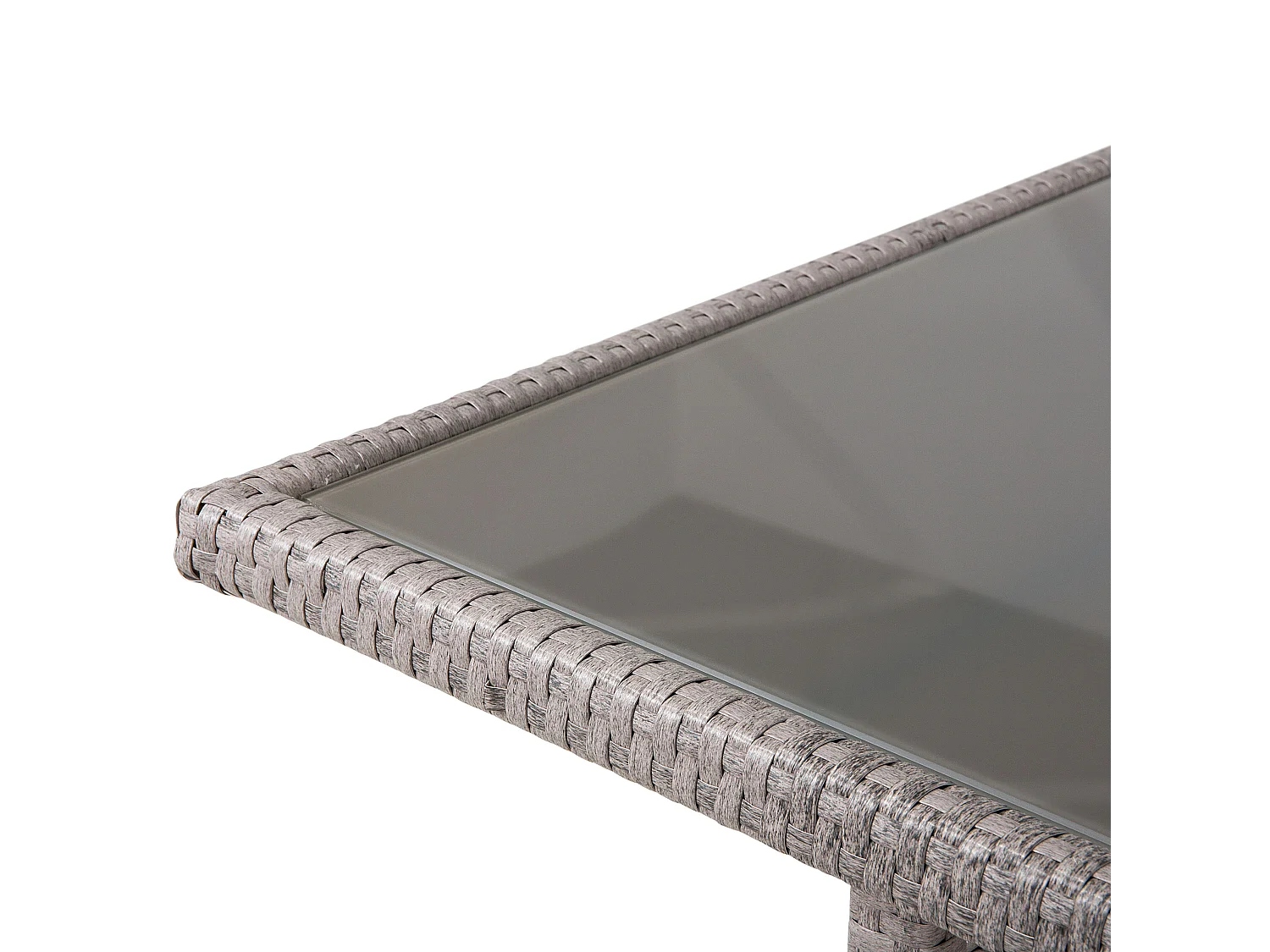 Tuin eettafel VITERBO 145 cm 80 cm Glas Lichtgrijs