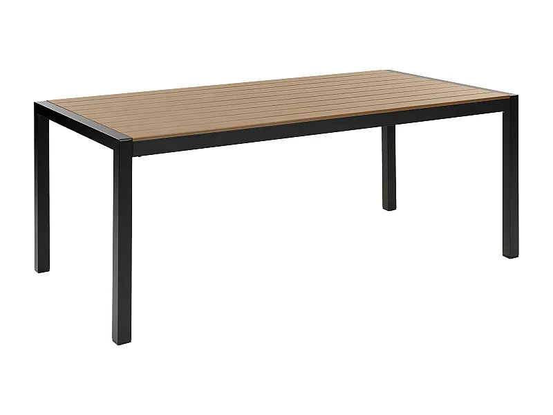 Stół ogrodowy VERNIO 180 cm 90 cm Metal Brązowy/ czarny