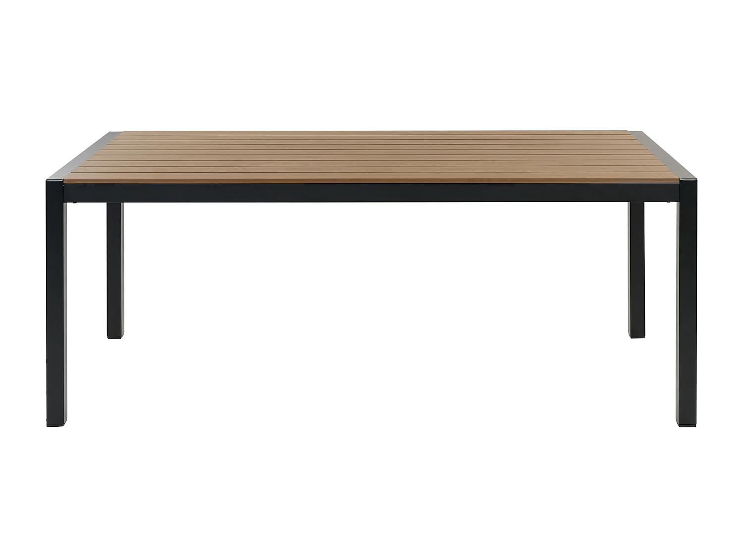 Stół ogrodowy VERNIO 180 cm 90 cm Metal Brązowy/ czarny