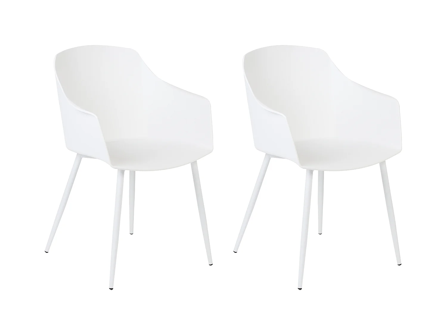 Lot de 2 chaises de salle à manger FONDA Blanc
