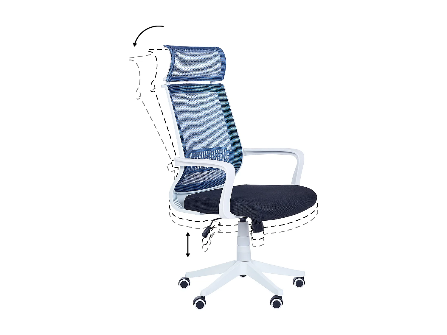 Bureaustoel LEADER Blauw