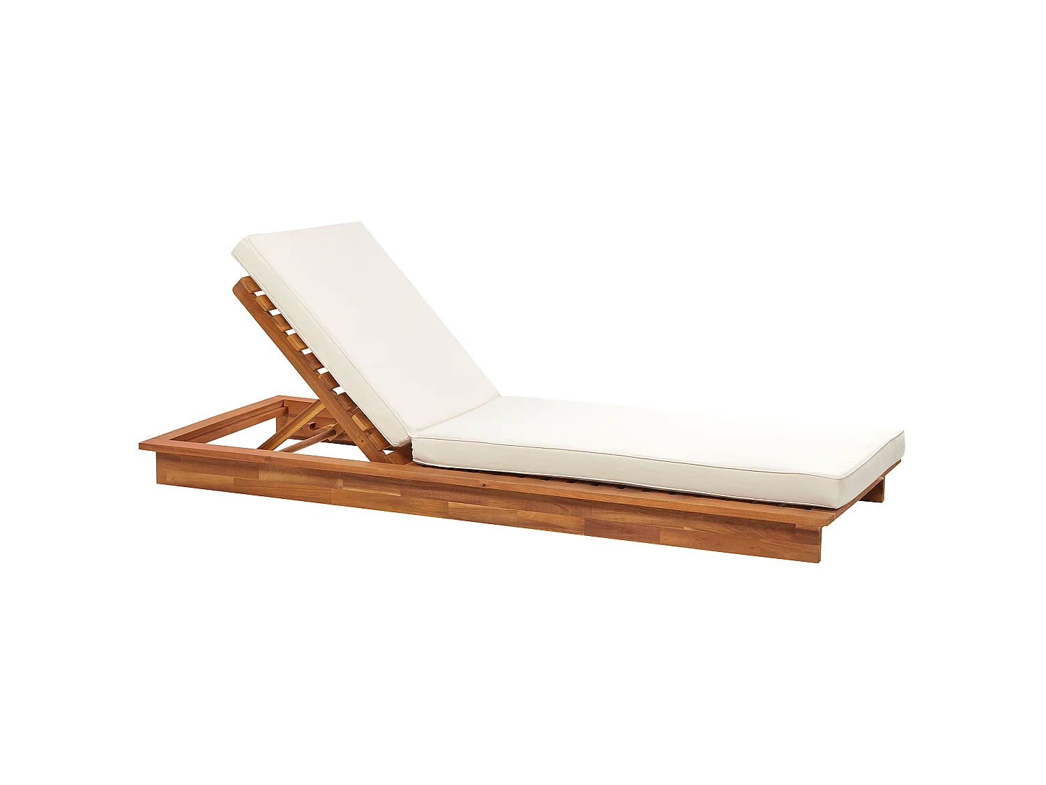 Lettino Prendisole con Cuscino GRANARI Legno d'acacia Marrone