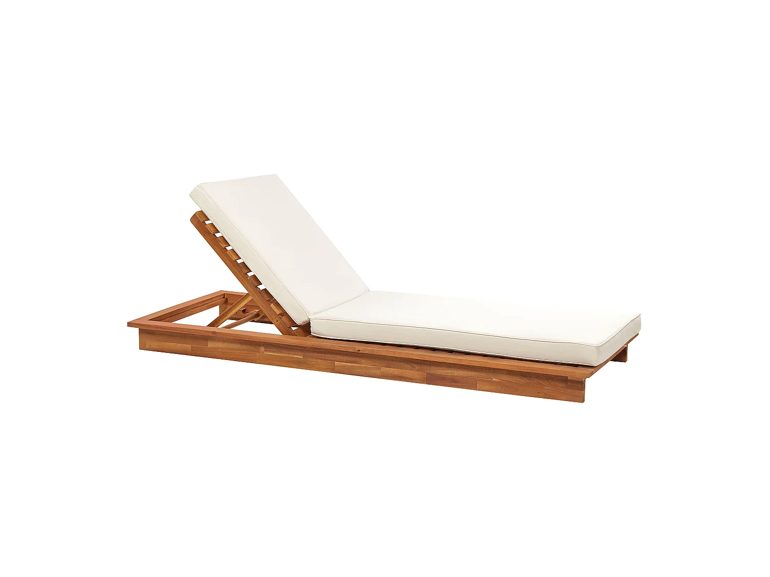 Lettino Prendisole con Cuscino GRANARI Legno d'acacia Marrone