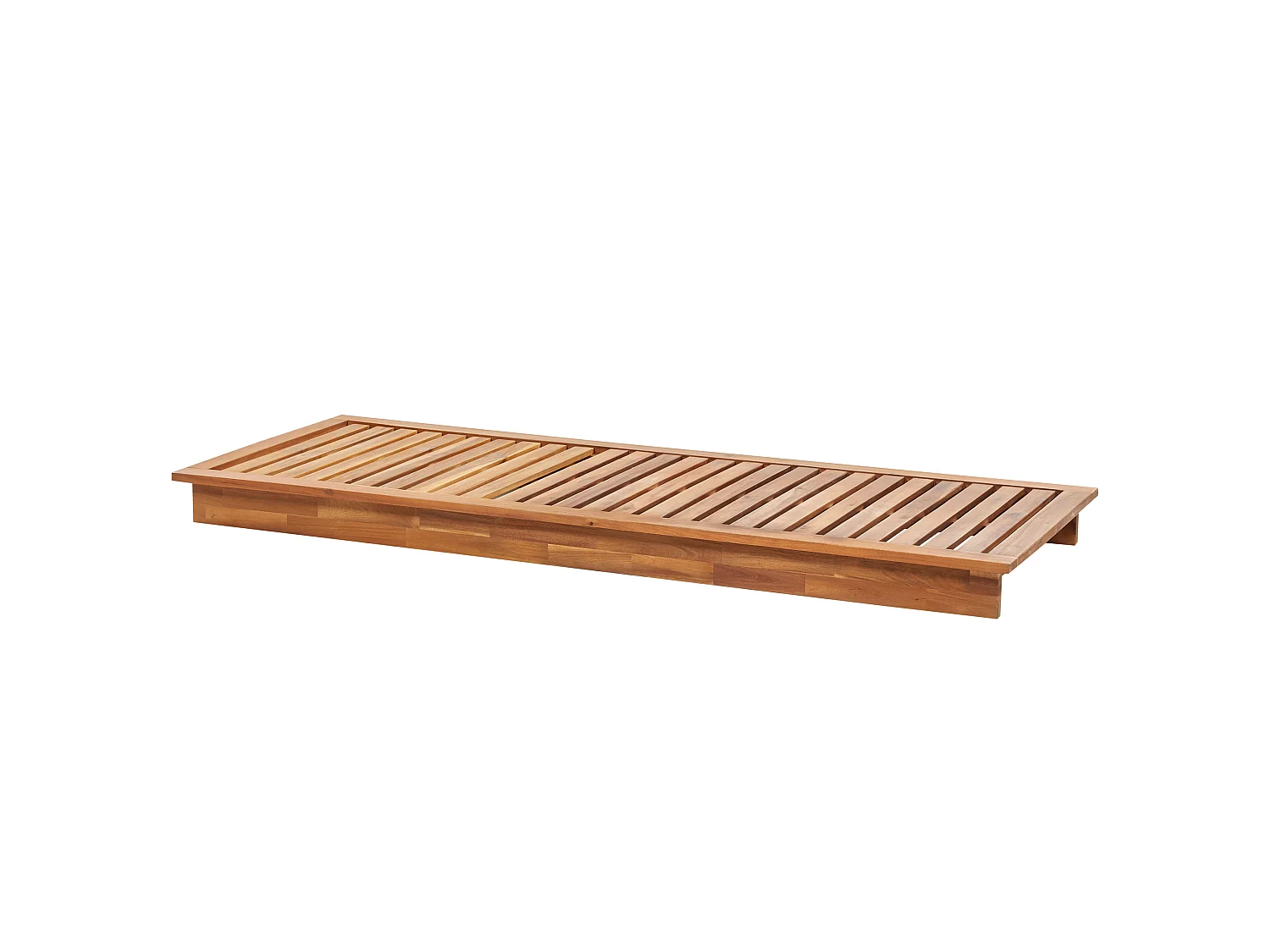 Leżak ogrodowy z poduszką GRANARI Rozkładany Drewno akacjowe Brązowy