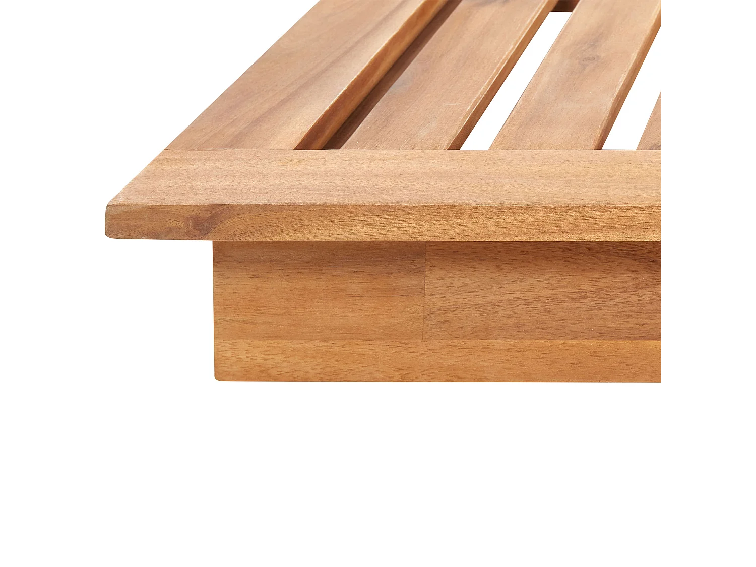 Leżak ogrodowy z poduszką GRANARI Rozkładany Drewno akacjowe Brązowy