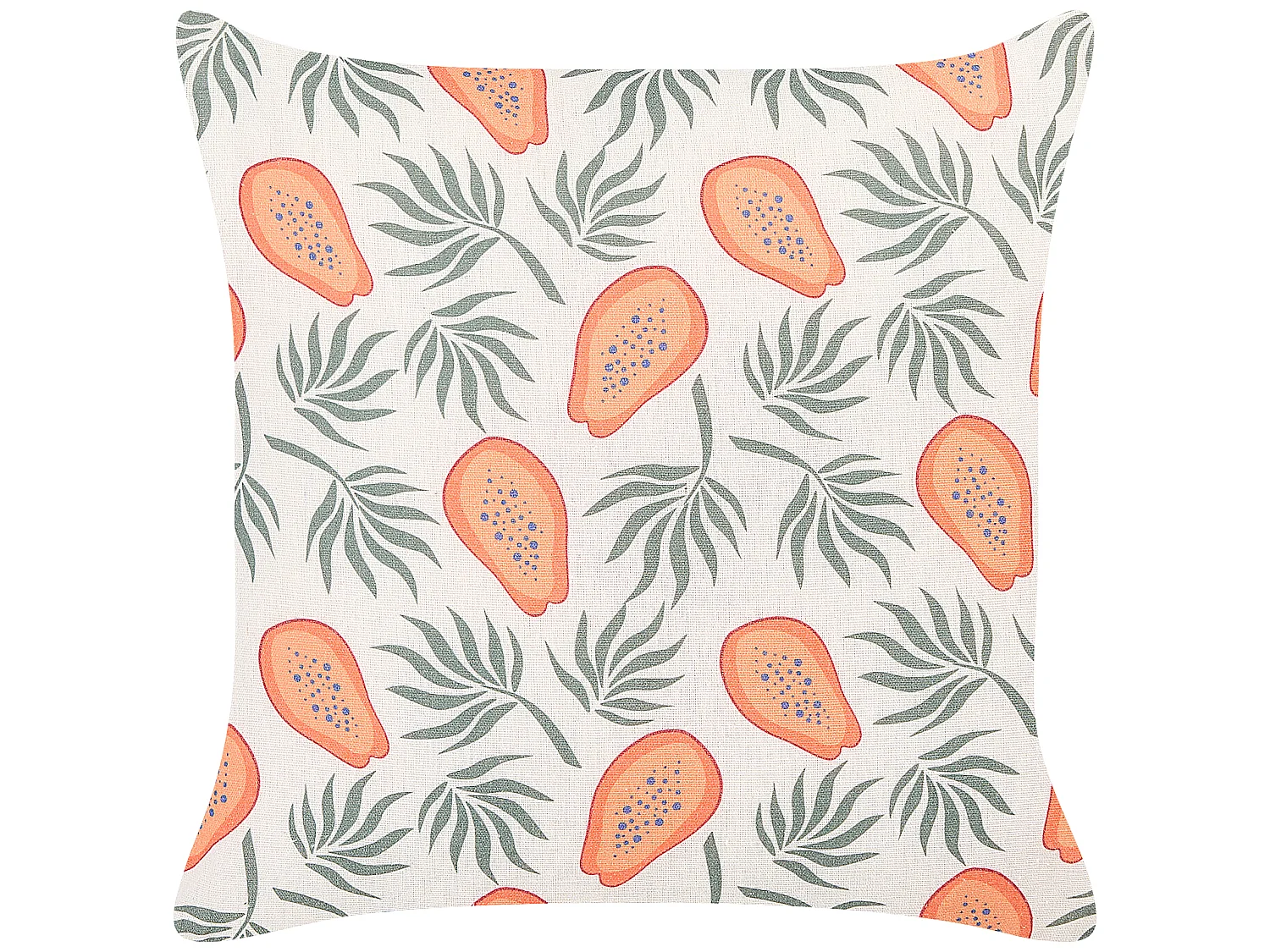 Conjunto de 2 almofadas decorativas AVENS 45 x 45 cm Multicolor Padrão de plantas