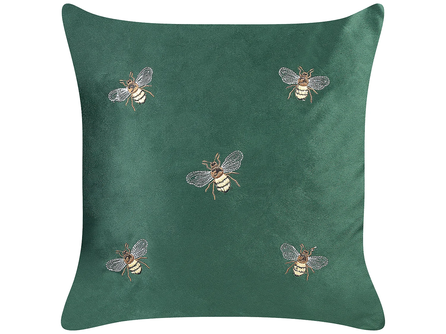 Conjunto de 2 almofadas decorativas TALINUM Veludo 45 x 45 cm Verde esmeralda Padrão animal