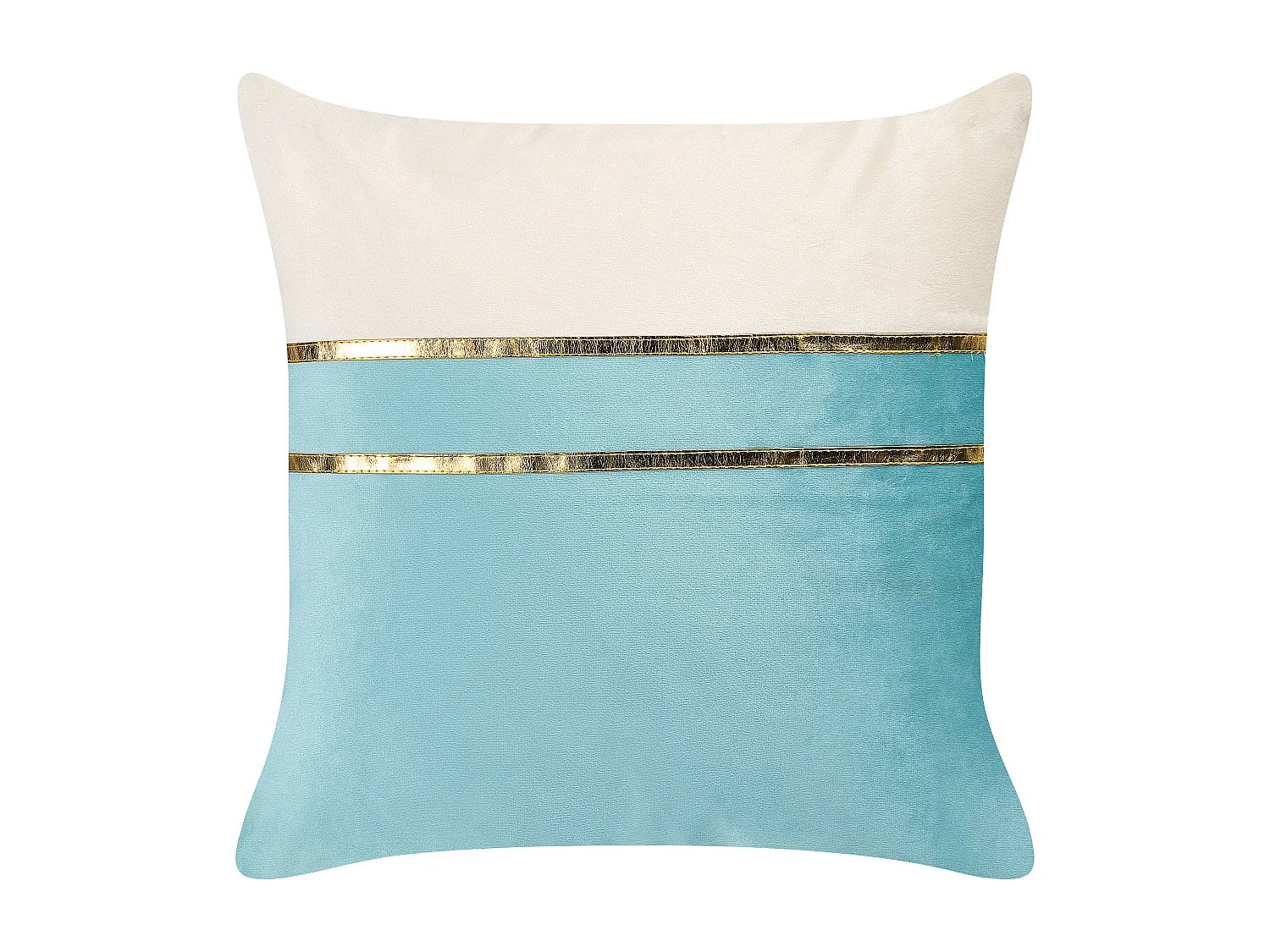 Set di 2 cuscini ALLIUM Velluto 45 x 45 cm Blu A strisce