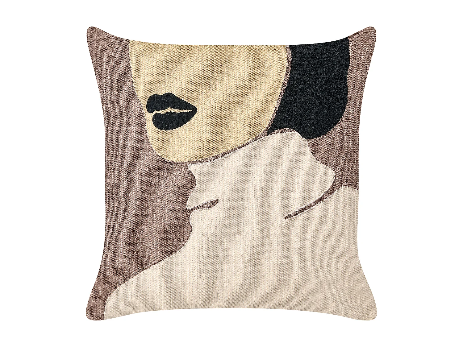 Conjunto de 2 almofadas decorativas SILPHIUM Algodão 45 x 45 cm Castanho Padrão abstracto