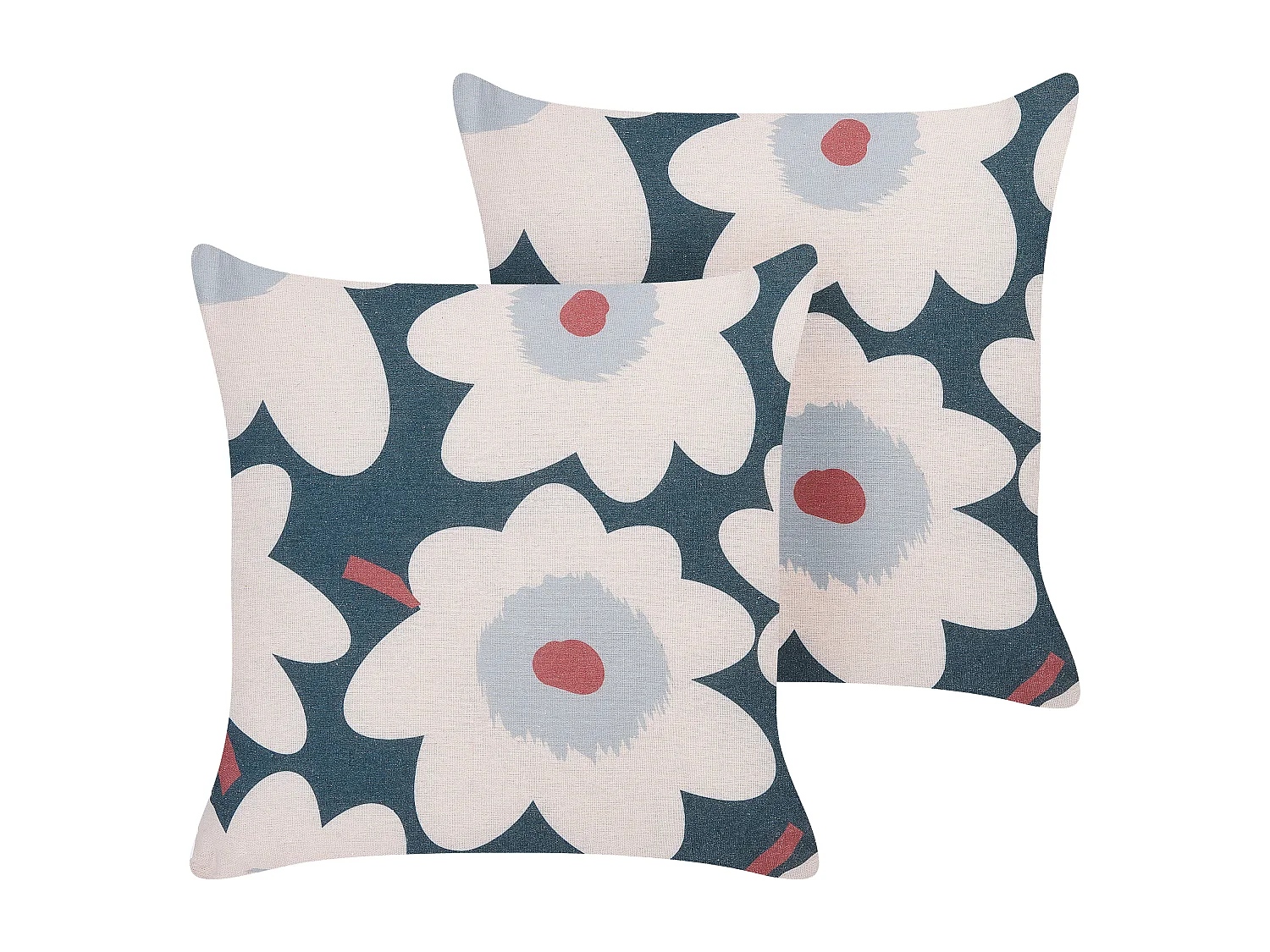 Set van 2 decoratieve kussens SESBANIA 45 x 45 cm Multicolor Bloempatroon