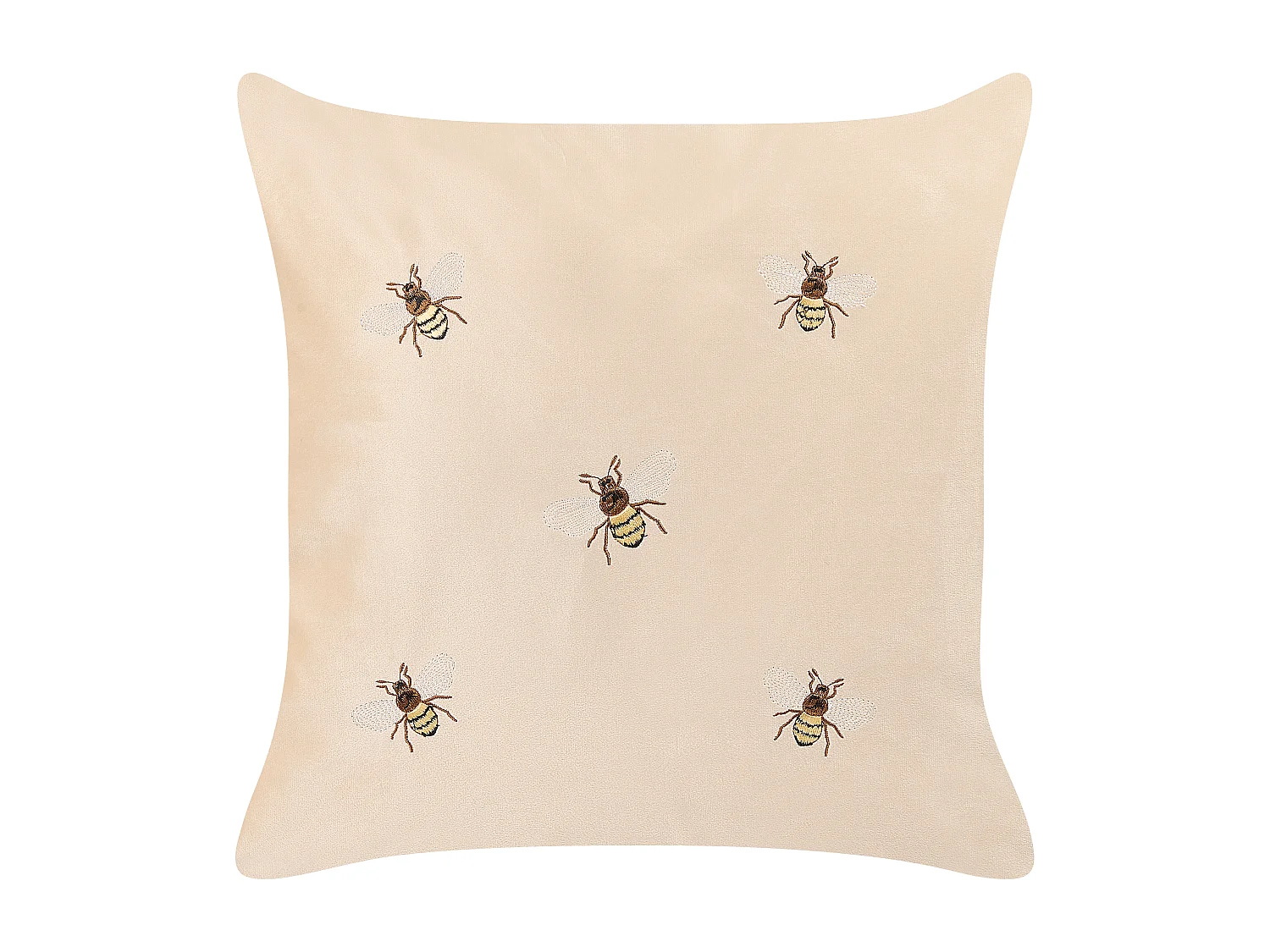 Lot de 2 coussins décoratifs TALINUM Velours 45 x 45 cm Beige Motif animal