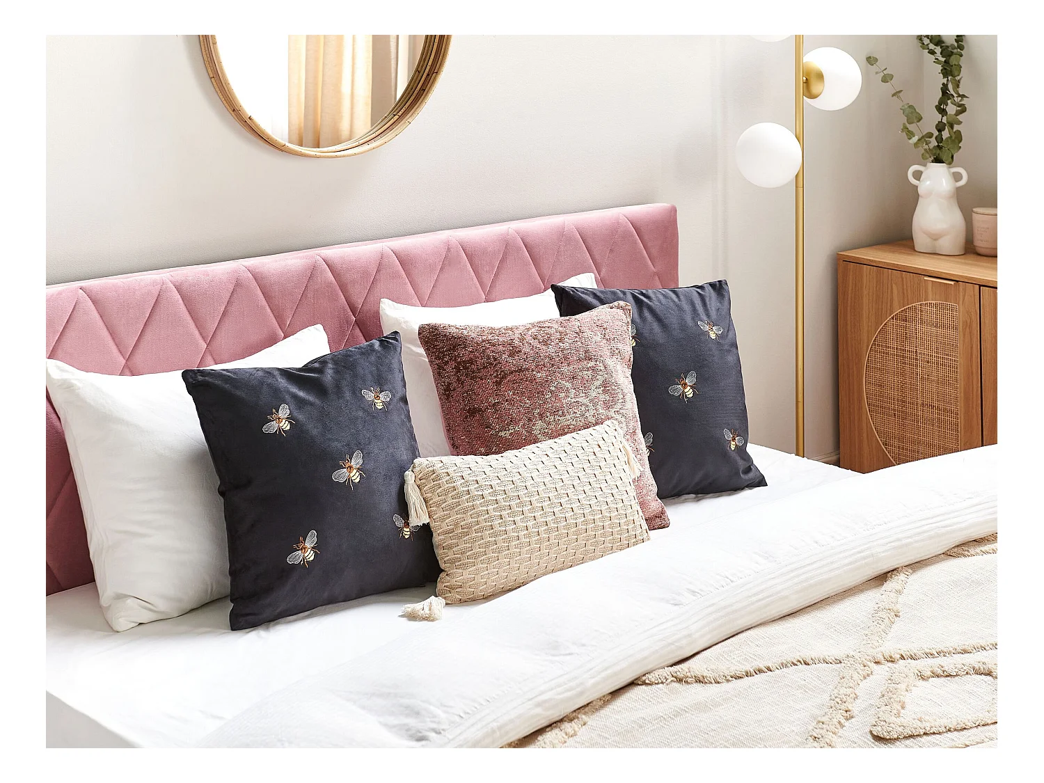 Set van 2 decoratieve kussens TALINUM Fluweel 45 x 45 cm Zwart Dierenprint