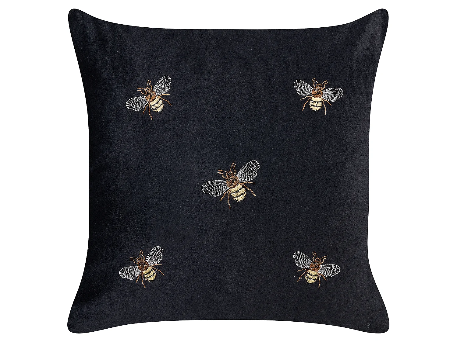 Conjunto de 2 almofadas decorativas TALINUM Veludo 45 x 45 cm Preto Padrão animal