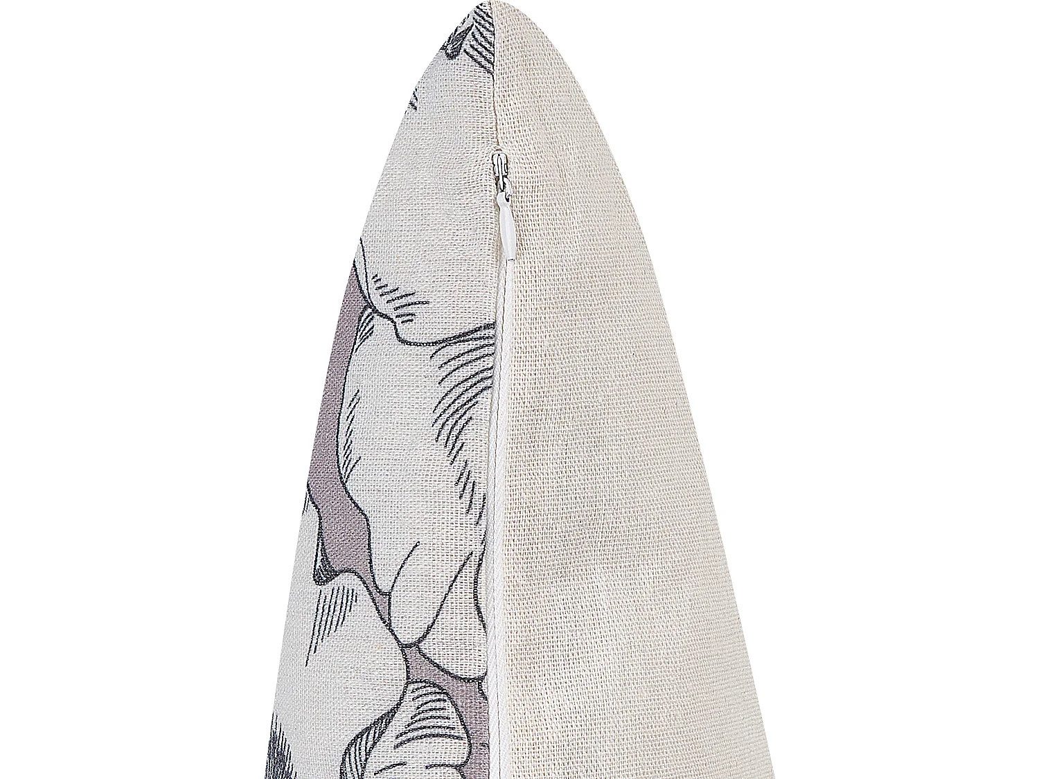 Dekokissen grau / weiß 45 x 45 cm quadratisch mit Blumenmotiv 2er Set Sophora