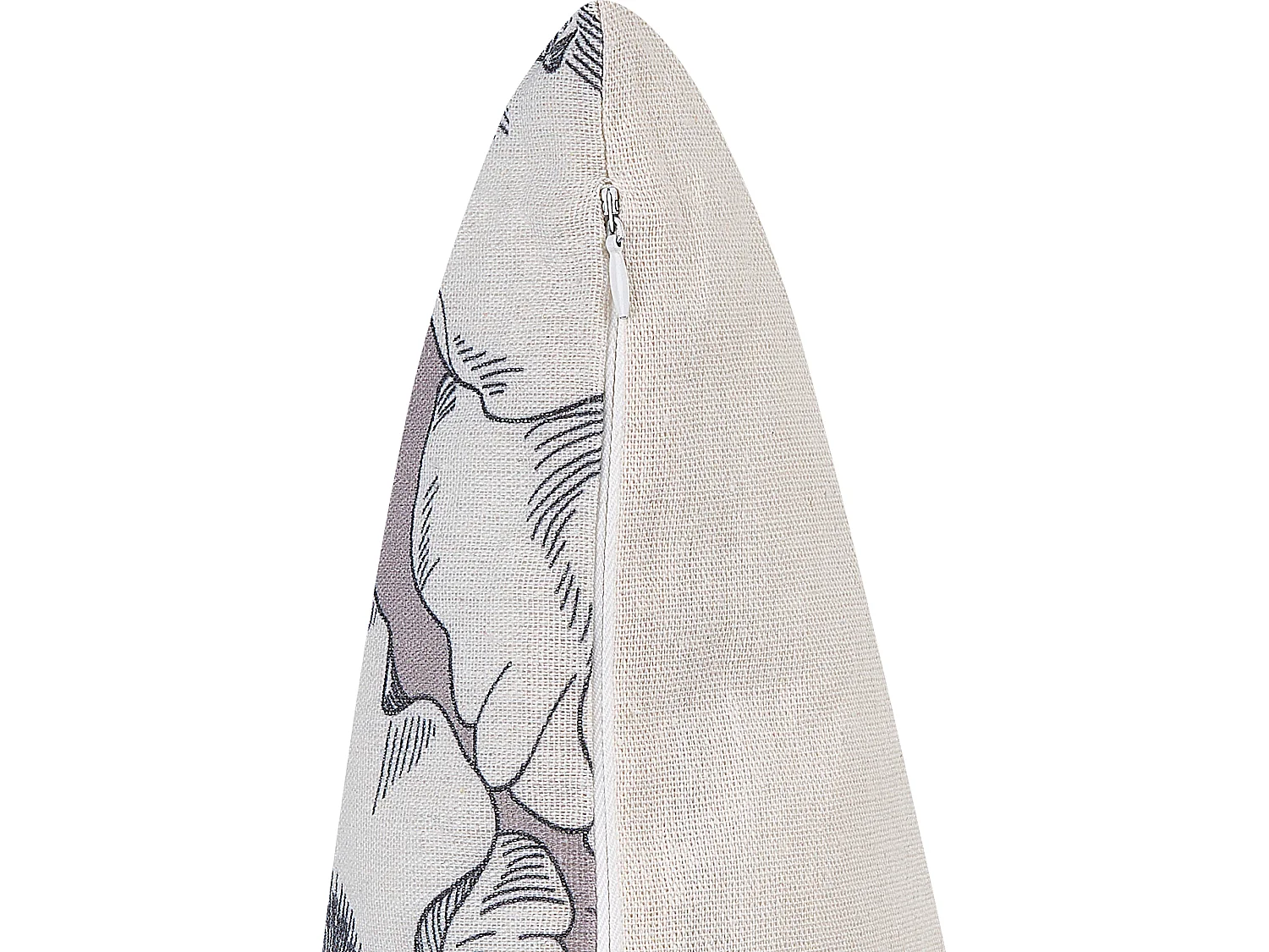 Lot de 2 coussins décoratifs SOPHORA 45 x 45 cm Gris Motif floral