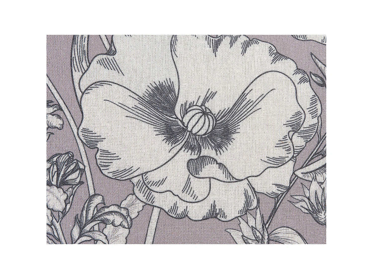 Lot de 2 coussins décoratifs SOPHORA 45 x 45 cm Gris Motif floral