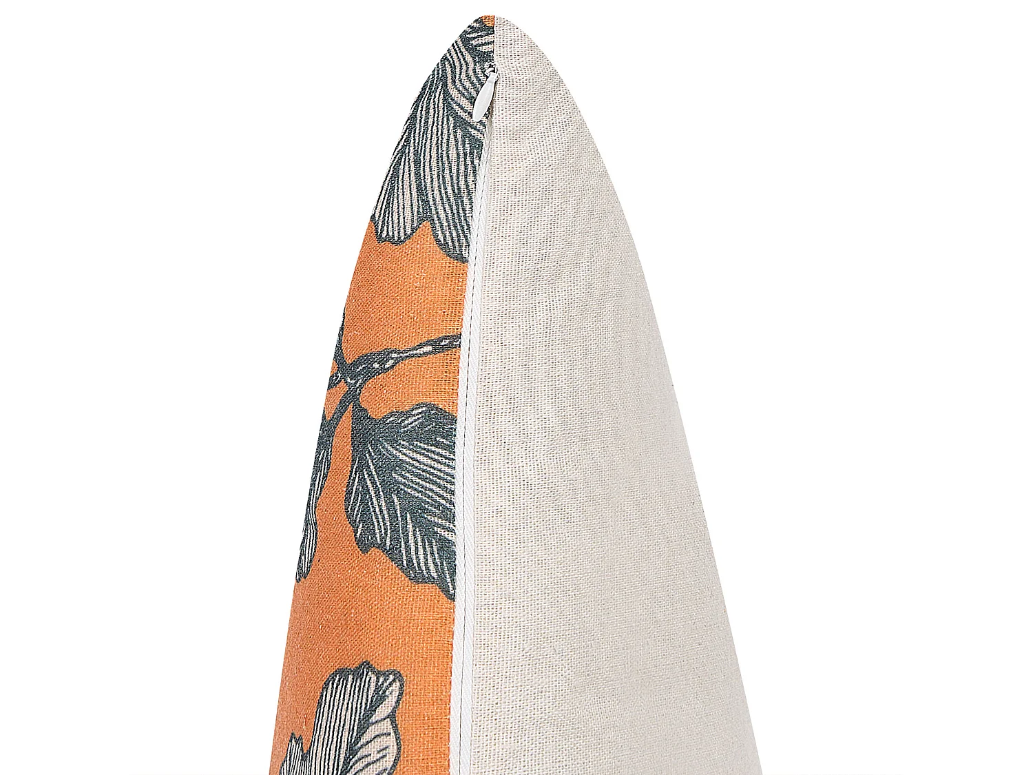 Set van 2 decoratieve kussens SPIREA 45 x 45 cm Oranje Zwart Bladpatroon