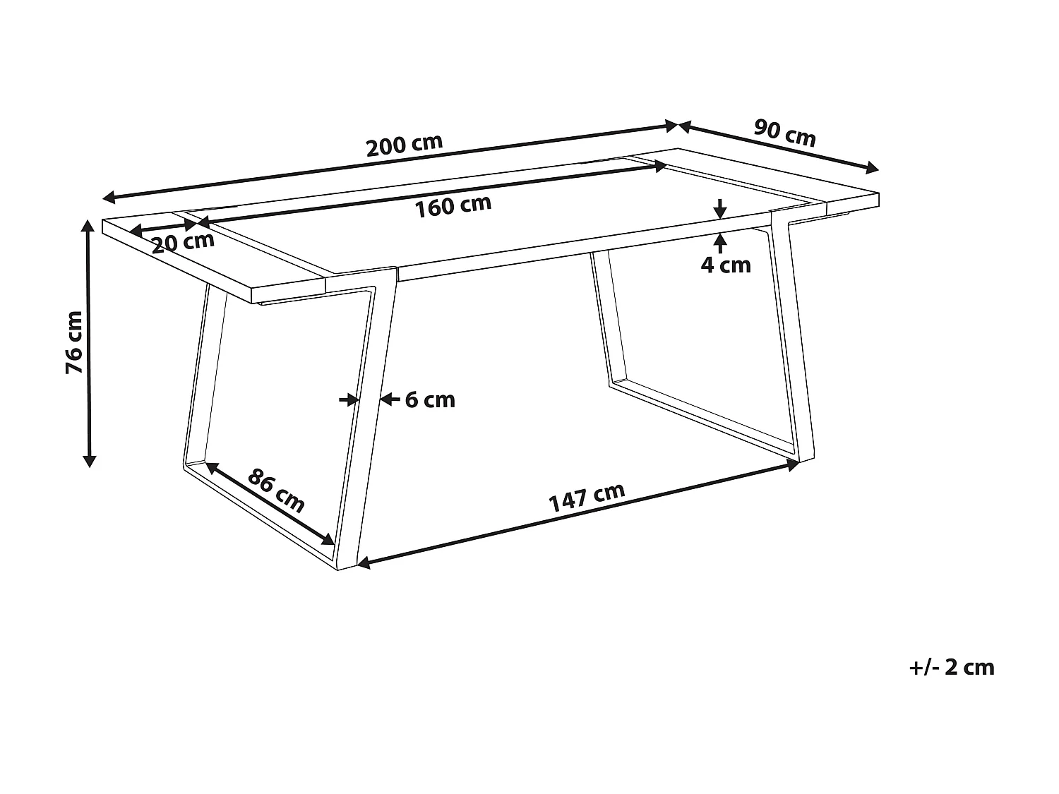 Esstisch weiß Marmor Optik rechteckig 200 x 90 cm Metallgestell Modern Martynika