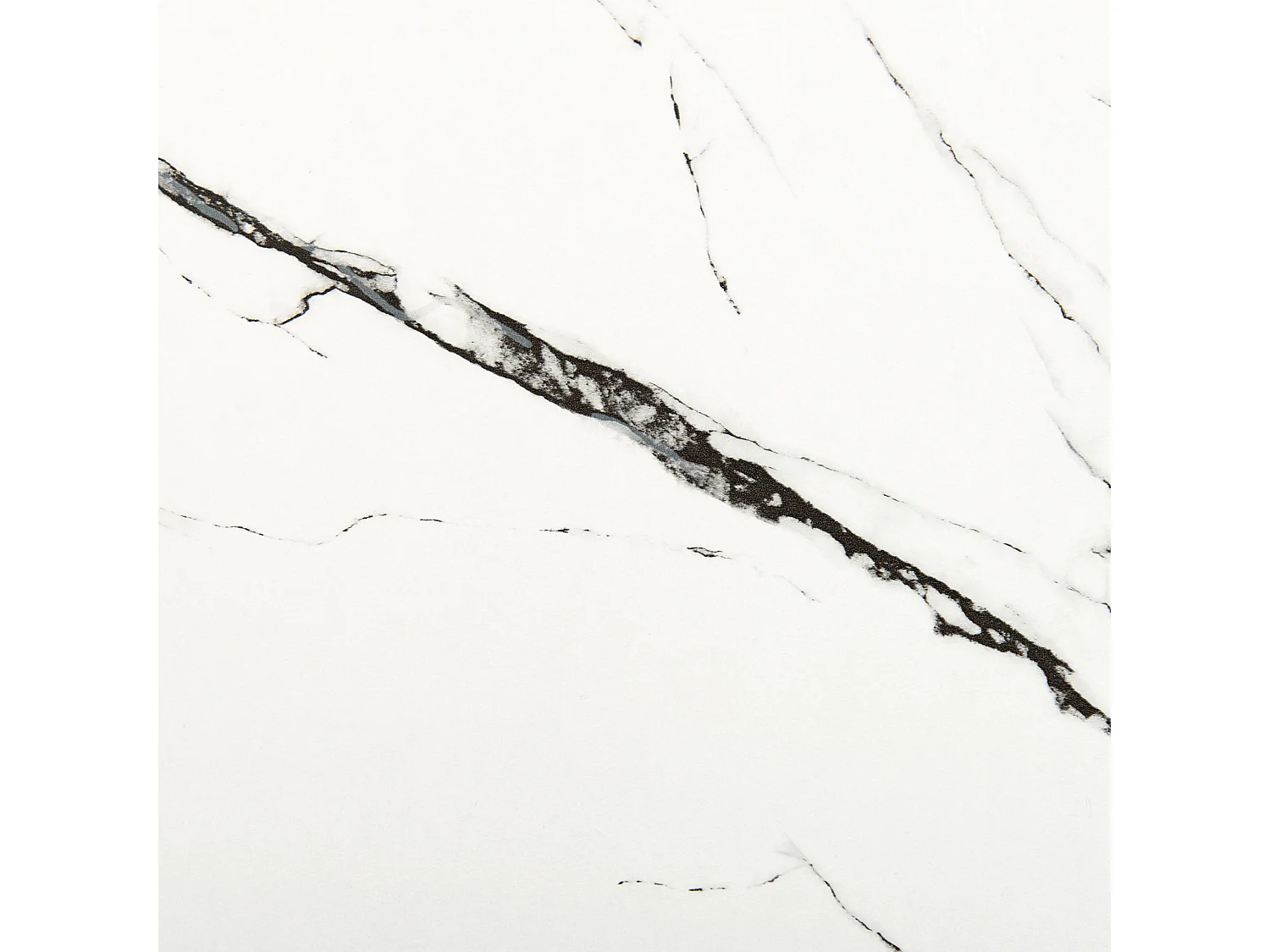 Esstisch weiß Marmor Optik rechteckig 200 x 90 cm Metallgestell Modern Martynika