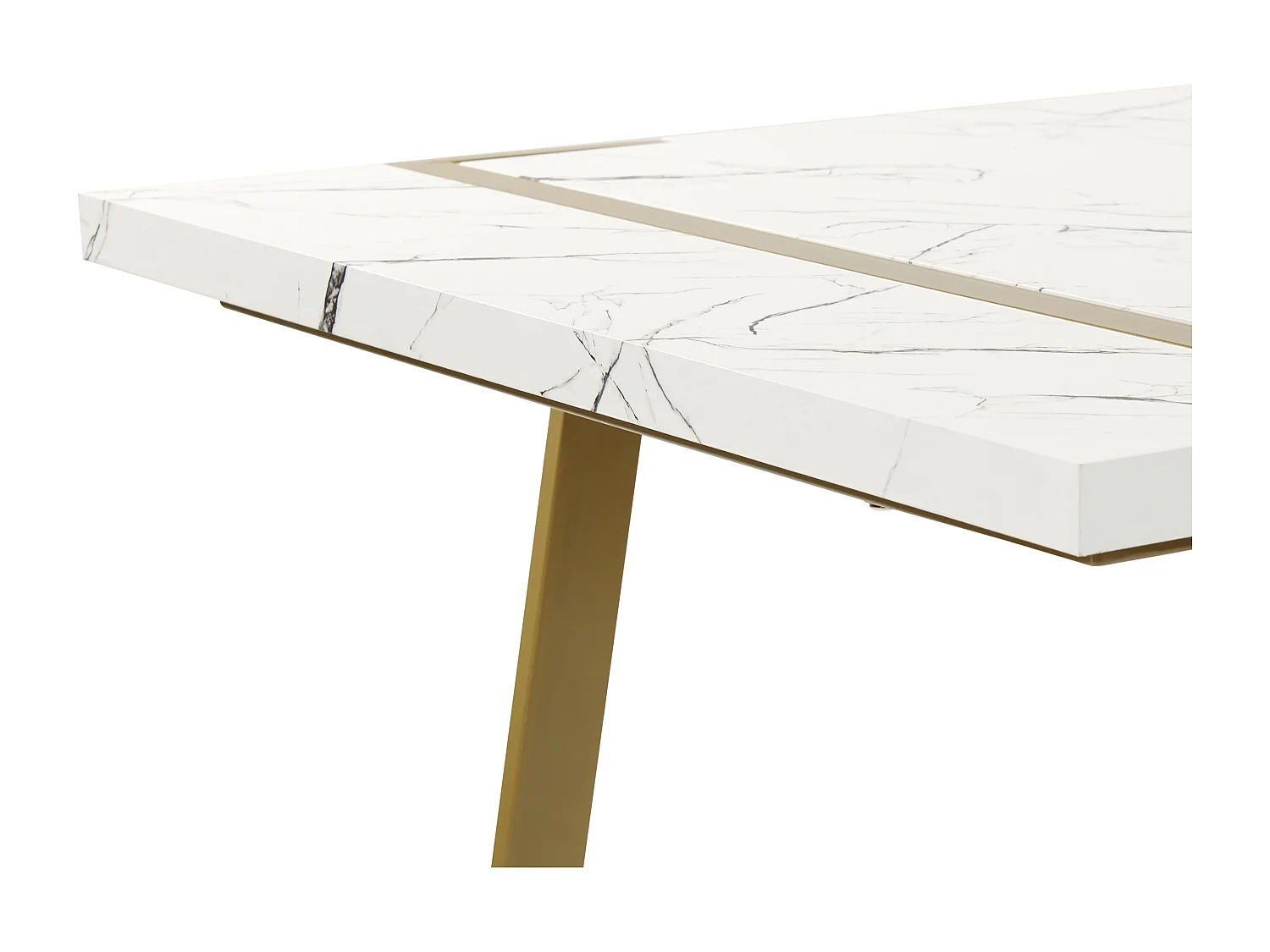 Table de repas MARTYNIKA Marbre blanc 200 cm 90 cm