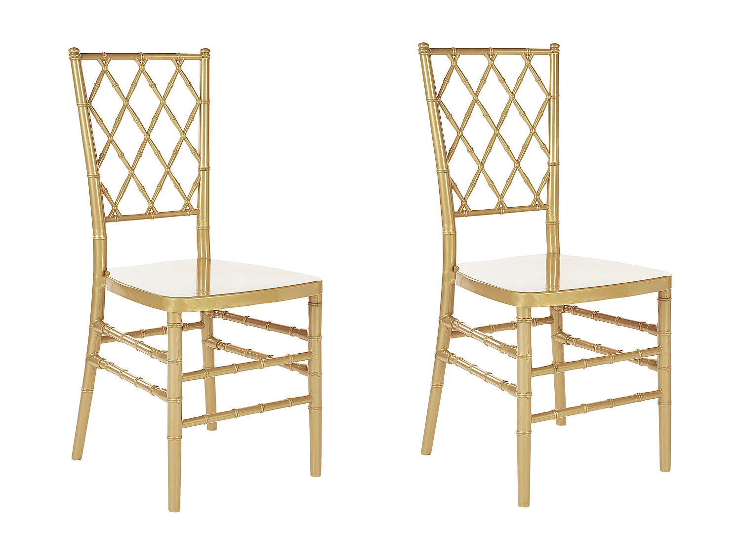 Lot de 2 chaises de salle à manger CLARION Doré