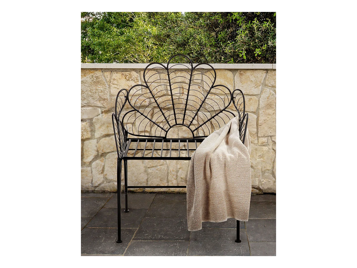 Tuinstoel LIGURIA Metaal Zwart