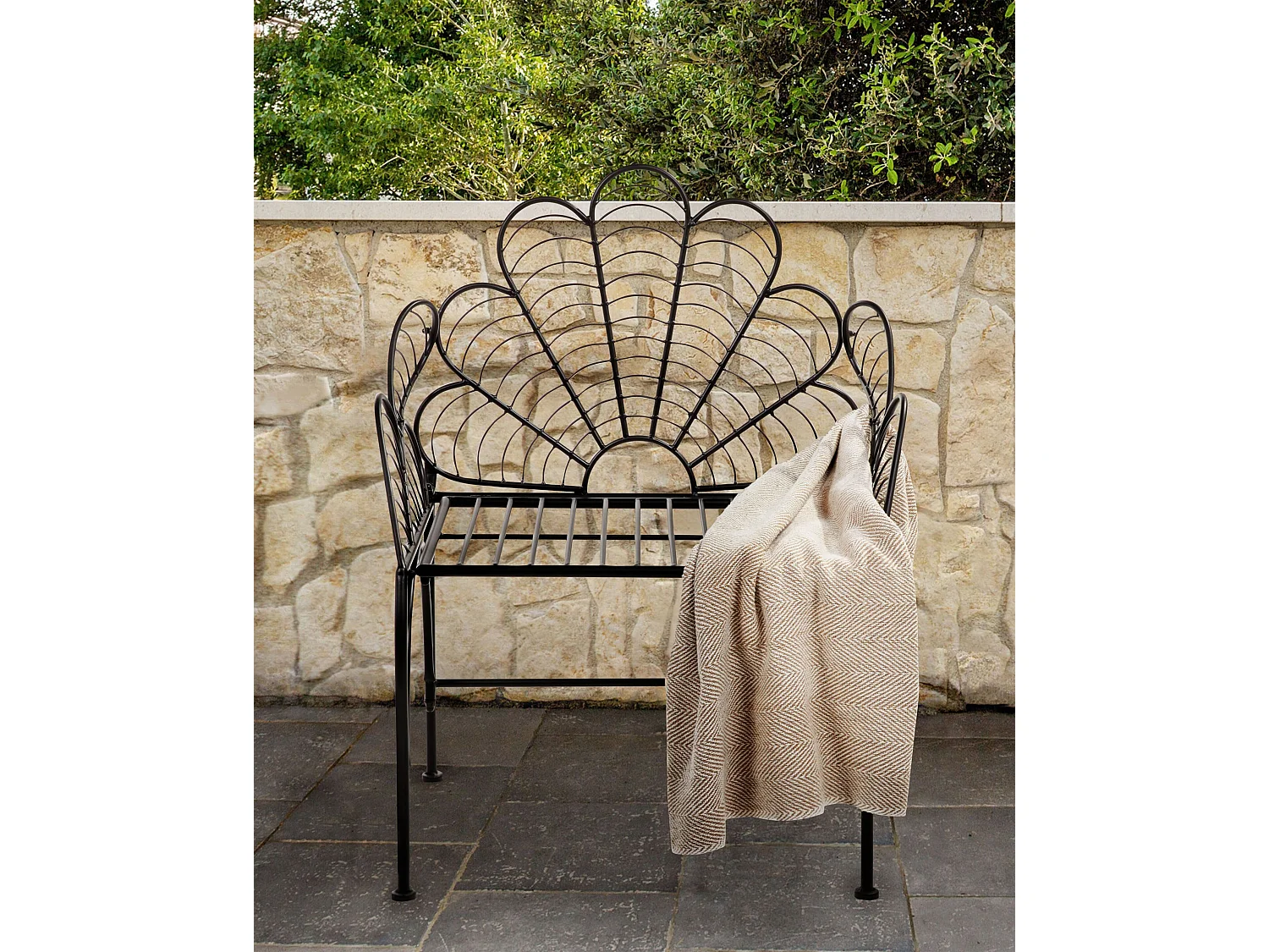 Chaise de jardin LIGURIA Métal Noir