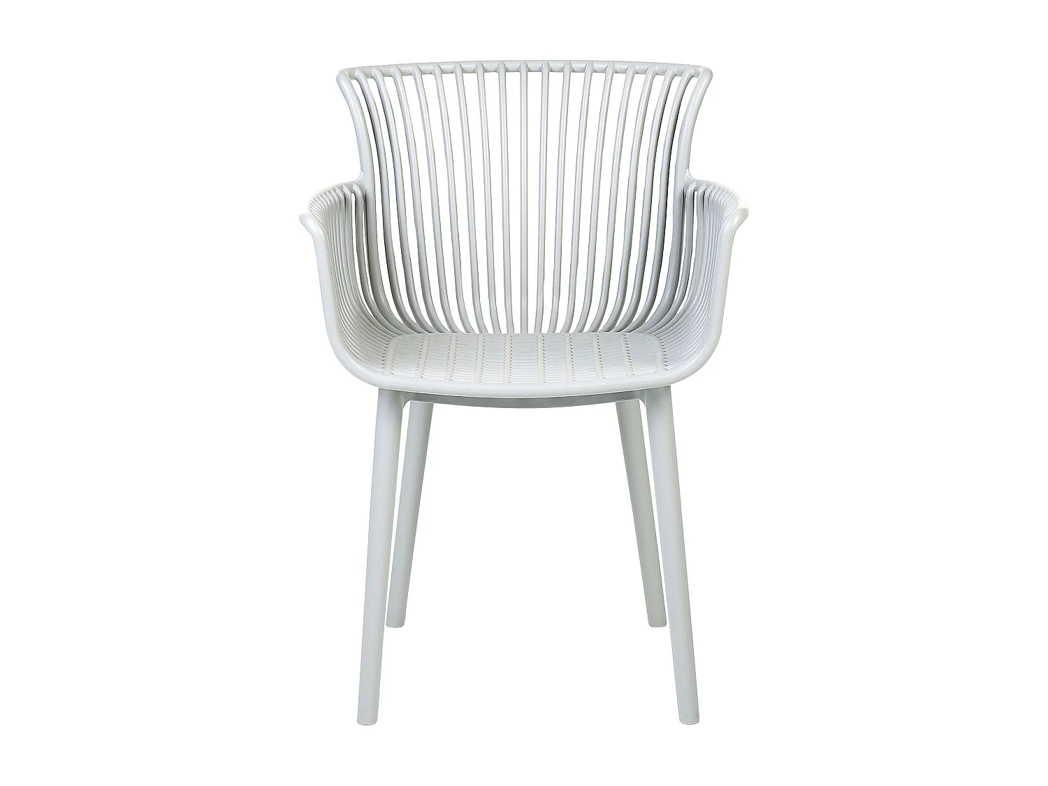 Lot de 4 chaises de jardin PESARO Gris clair