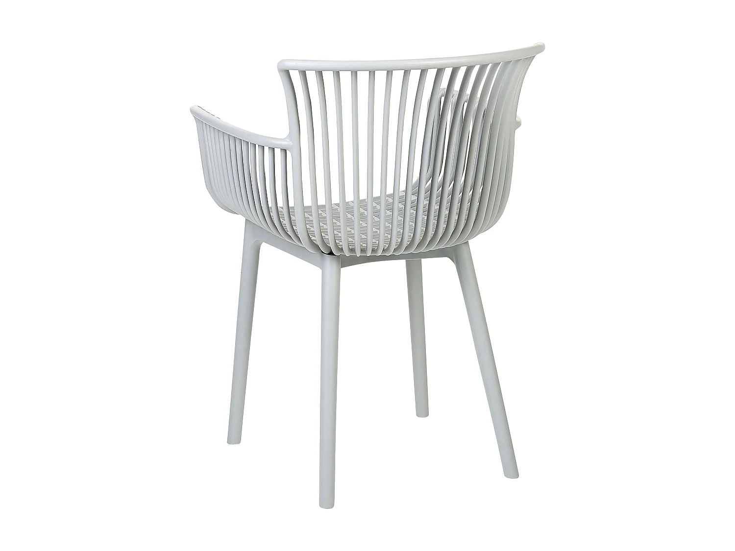 Lot de 4 chaises de jardin PESARO Gris clair