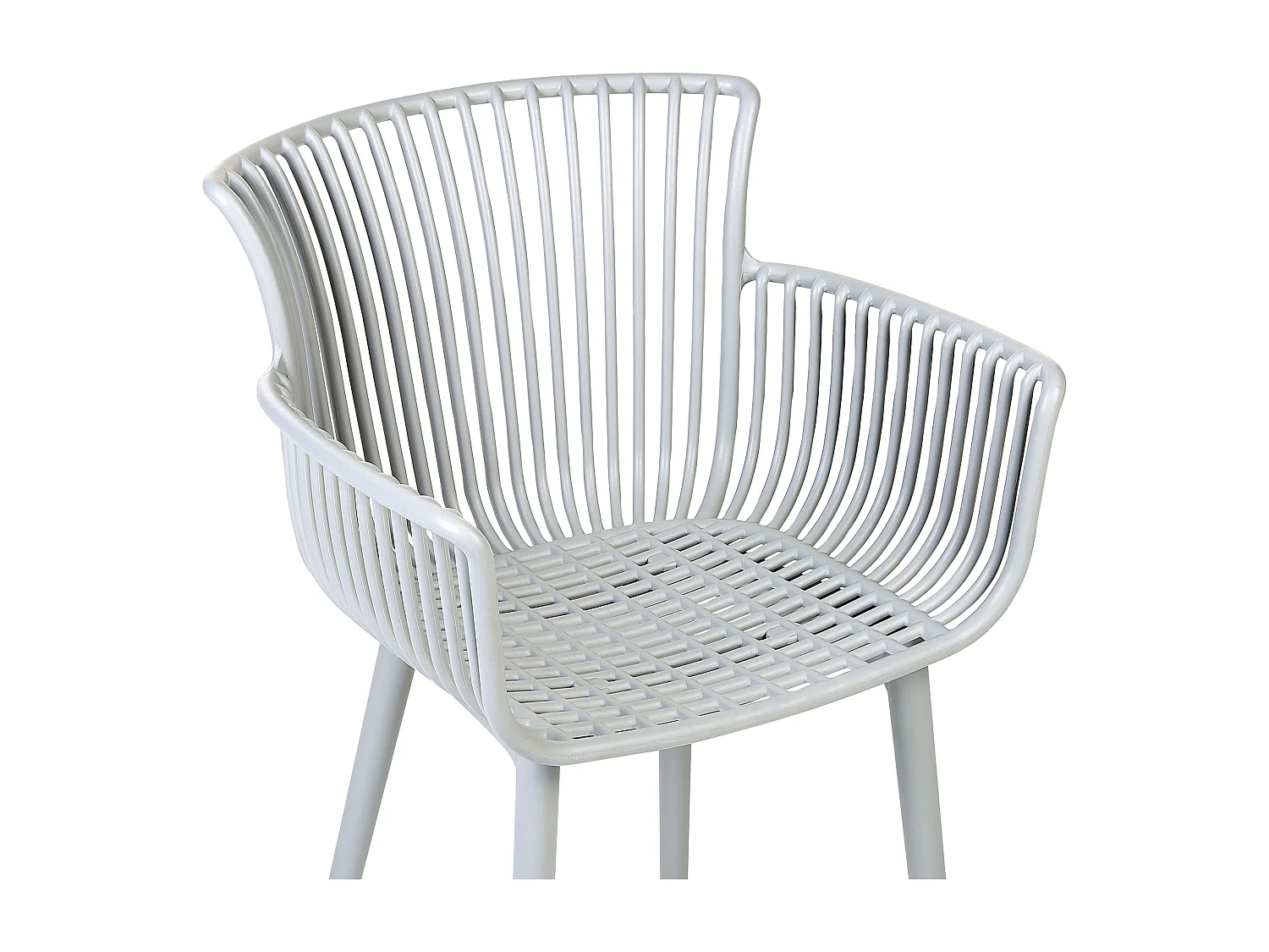 Lot de 4 chaises de jardin PESARO Gris clair