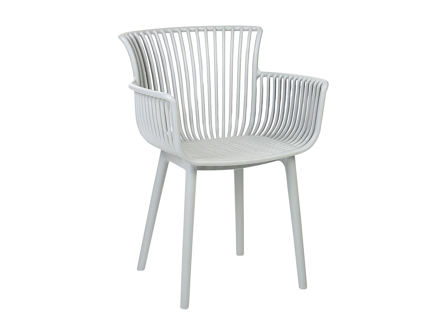 Lot de 4 chaises de jardin PESARO Gris clair