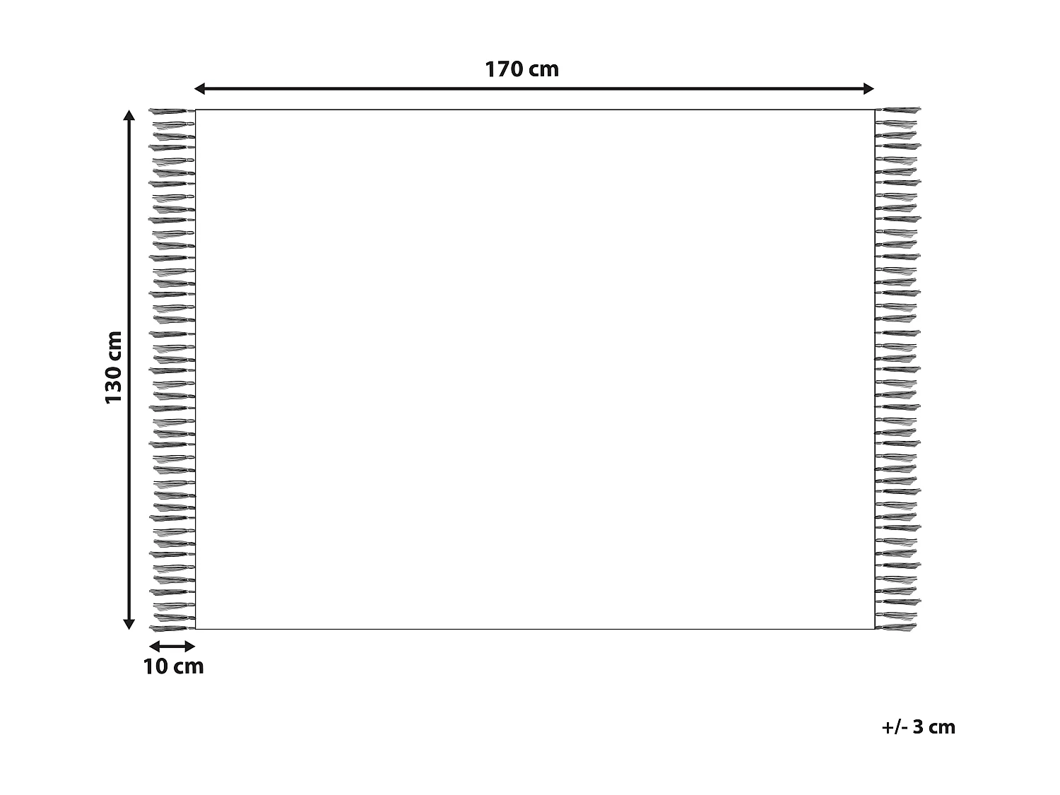 Couverture YUVALI Coton 130 x 170 cm Blanc