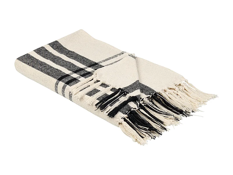 Plaid YUVALI Katoen 130 x 170 cm Wit