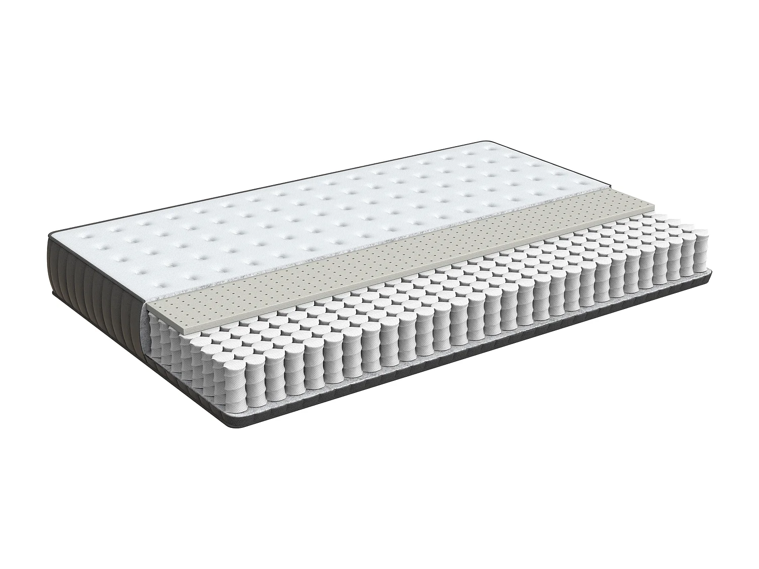 Matelas à ressorts ensachés en latex DREAM H2/3 Moyen 90 x 200 cm