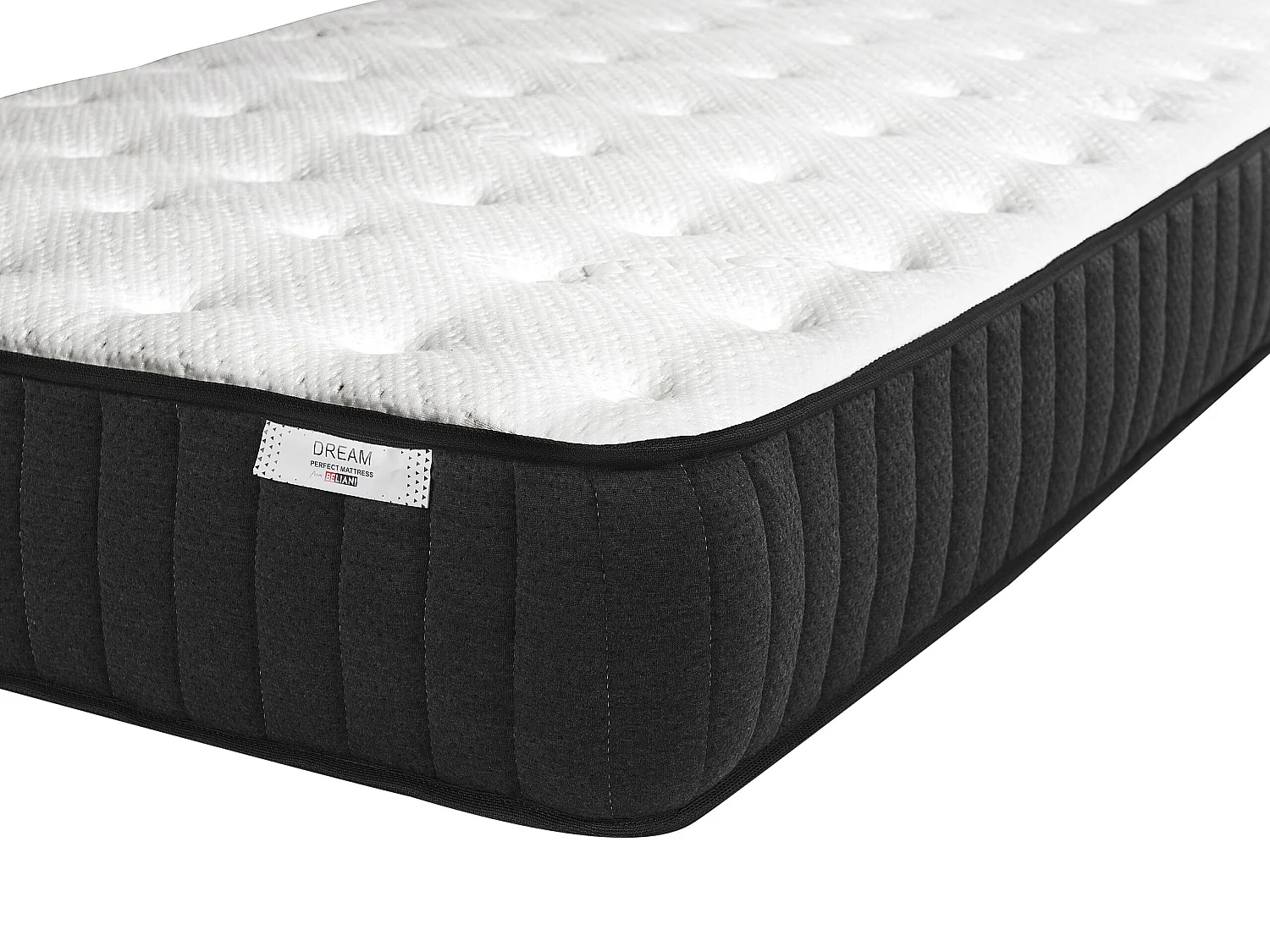 Medium Matratze Taschenfederkern 90 x 200 cm weiß/schwarz Dream