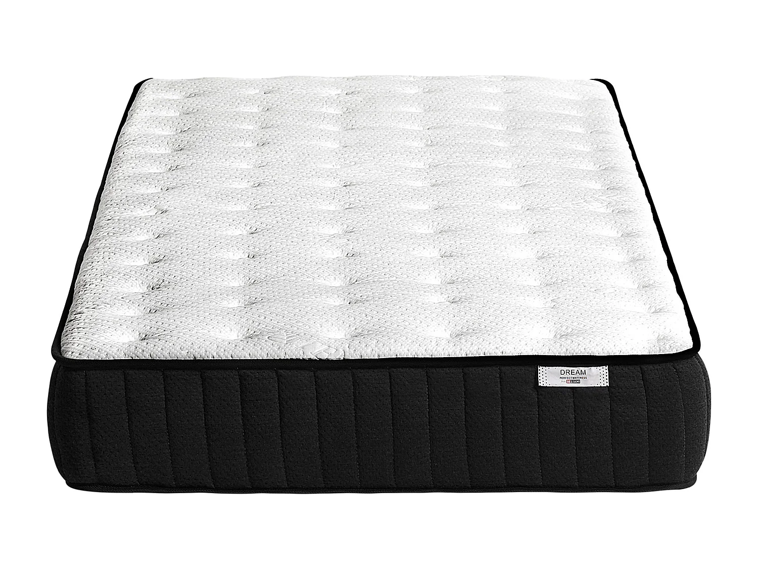 Medium Matratze Taschenfederkern 90 x 200 cm weiß/schwarz Dream
