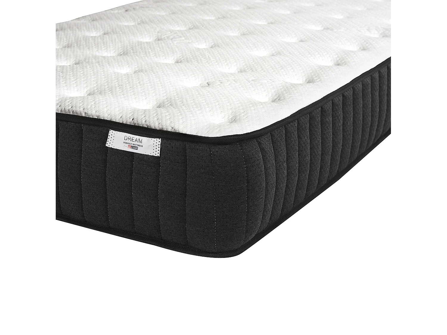 Medium Matratze Taschenfederkern 90 x 200 cm weiß/schwarz Dream