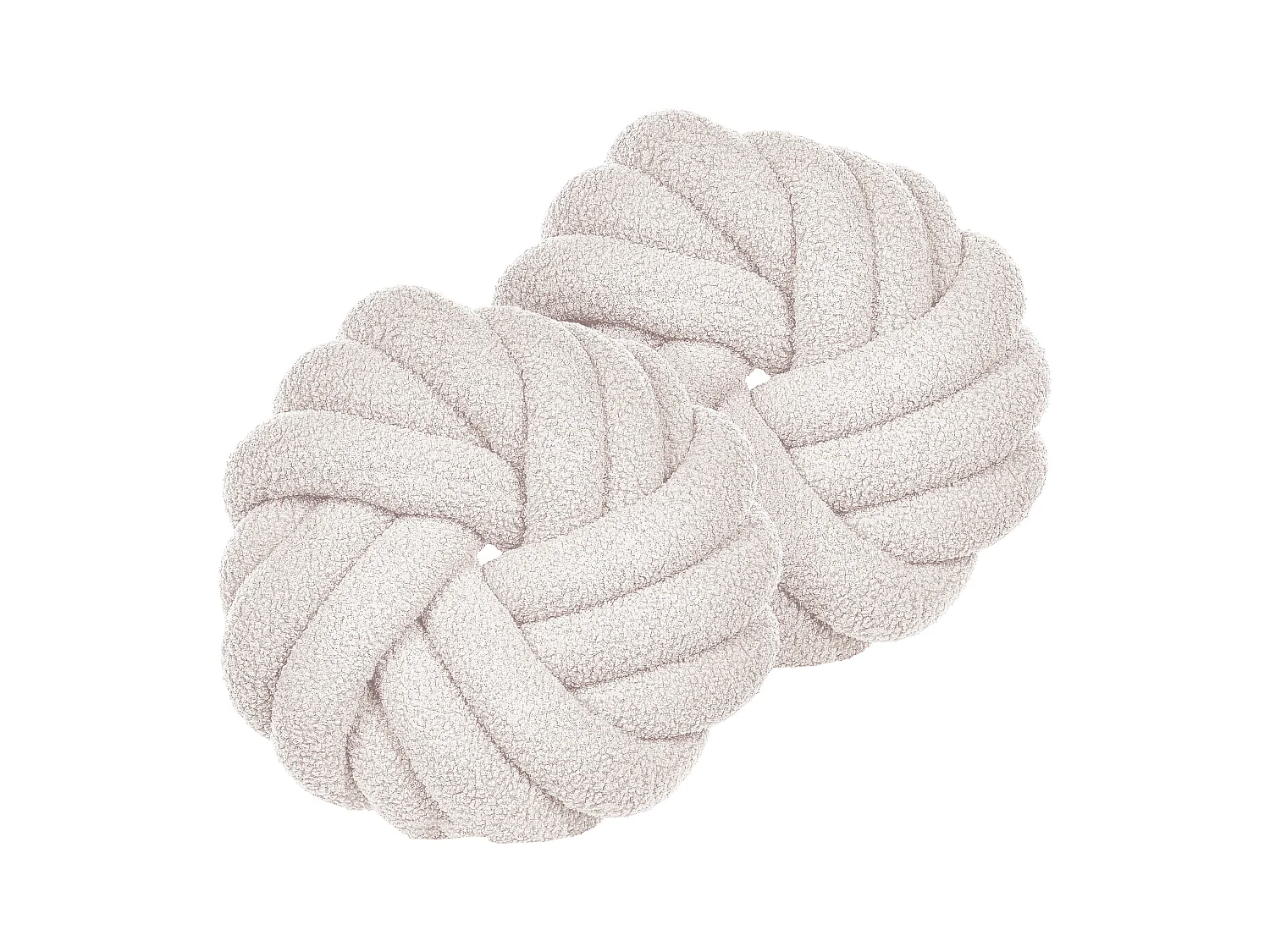 Lot de 2 coussins décoratifs AKOLA Bouclé 31 x 31 cm Blanc cassé Unicolore