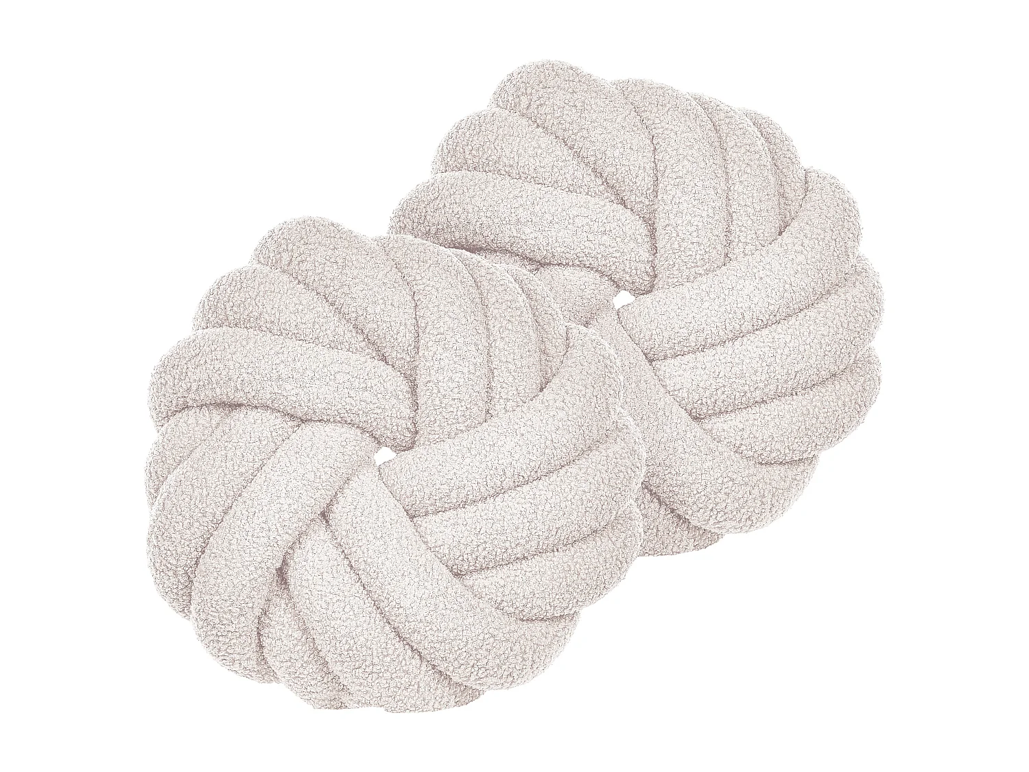 Lot de 2 coussins décoratifs AKOLA Bouclé 31 x 31 cm Blanc cassé Unicolore