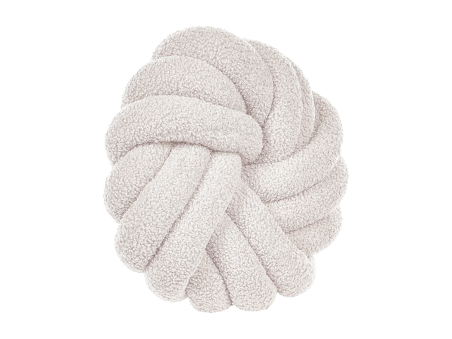Lot de 2 coussins décoratifs AKOLA Bouclé 31 x 31 cm Blanc cassé Unicolore