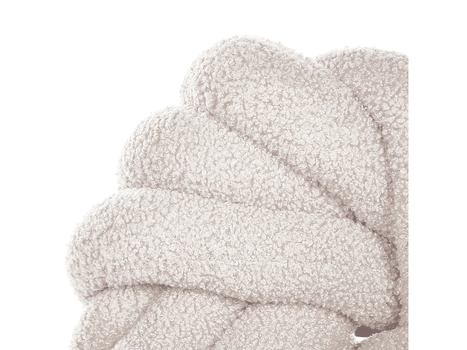 Dekokissen 2er Set AKOLA Bouclé 31 x 31 cm Cremeweiss Ohne Muster