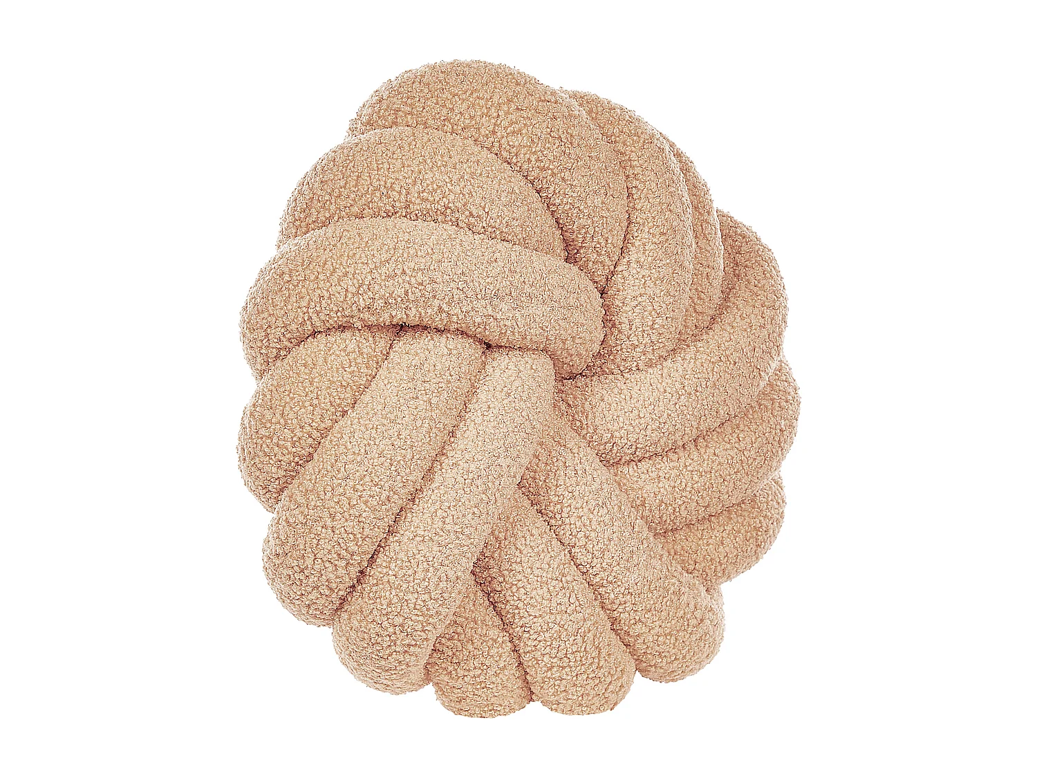 Lot de 2 coussins décoratifs AKOLA Bouclé 31 x 31 cm Beige sable Unicolore