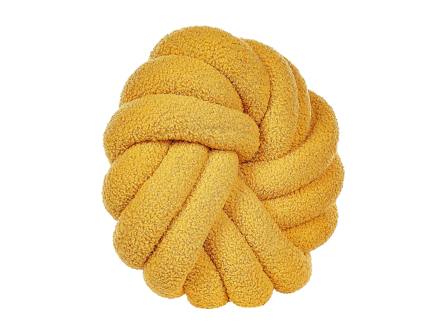 Lot de 2 coussins décoratifs AKOLA Bouclé 31 x 31 cm Moutarde Unicolore